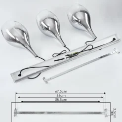 Suspension Verre Fumé-hofstein Suspension Capdevila Chrome, 3 lumières