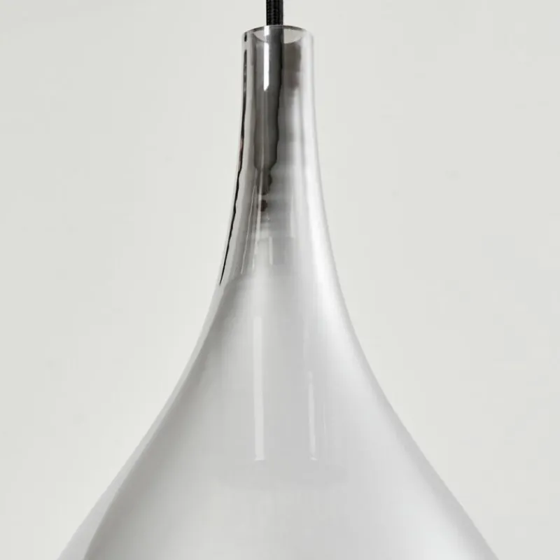 Suspension Verre Fumé-hofstein Suspension Capdevila Chrome, 1 lumière