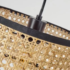 Lampes En Tissu-hofstein Suspension Carbonalito Noir, 3 lumières