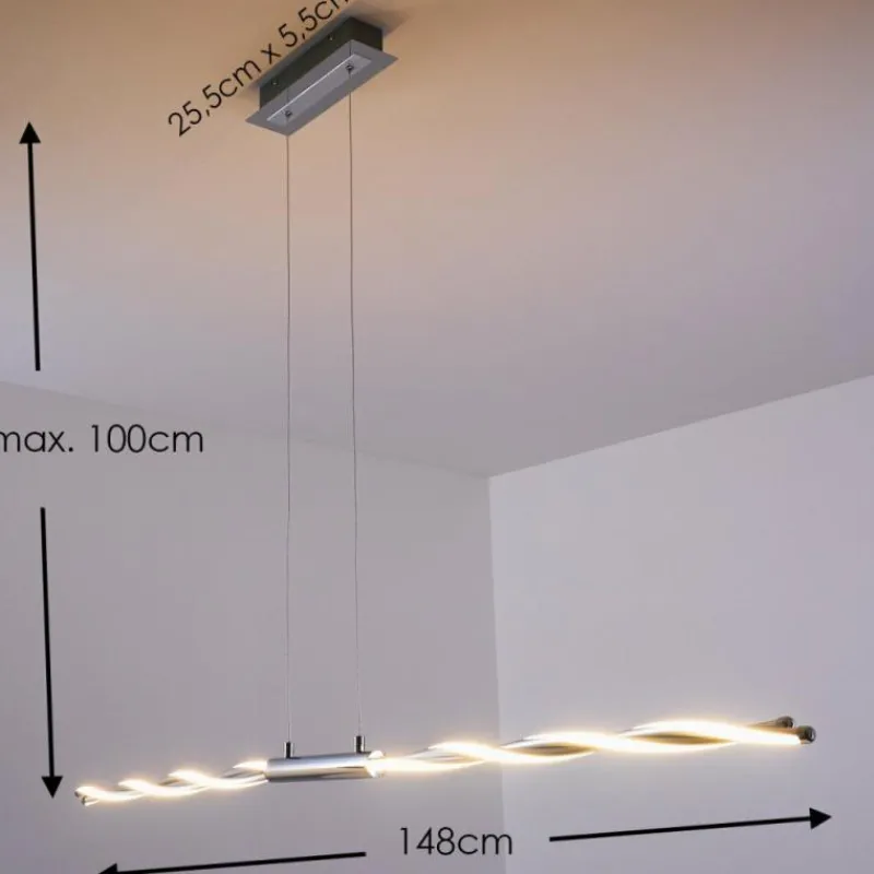 hofstein Suspension CARMACKS LED Chrome, 4 lumières