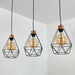 Lampes Vintages & Rétros-hofstein Suspension Carobal Écru, Noir, 3 lumières