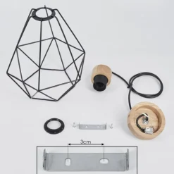 Lampes Vintages & Rétros-hofstein Suspension Carobal Écru, Noir, 1 lumière