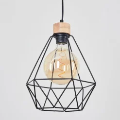 Lampes Vintages & Rétros-hofstein Suspension Carobal Écru, Noir, 1 lumière