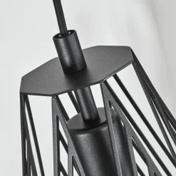 Lampes Vintages & Rétros-hofstein Suspension Cassils Noir, 3 lumières