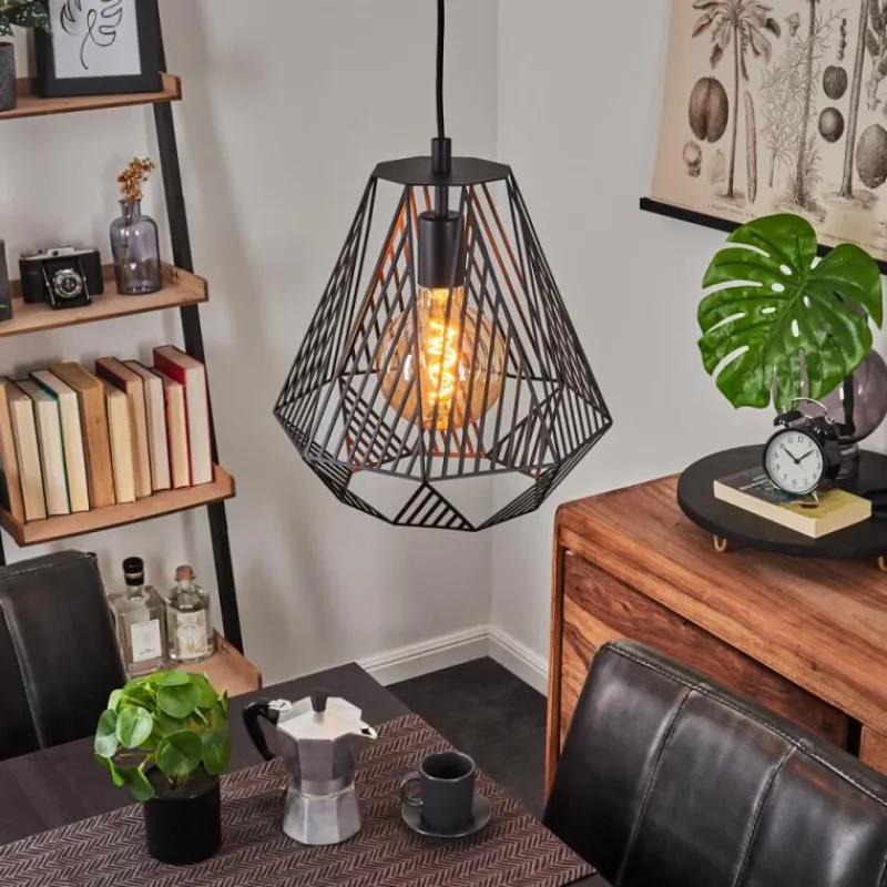 hofstein Suspension Cassils Noir, 1 lumière