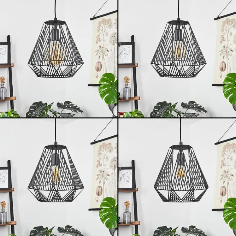 hofstein Suspension Cassils Noir, 1 lumière