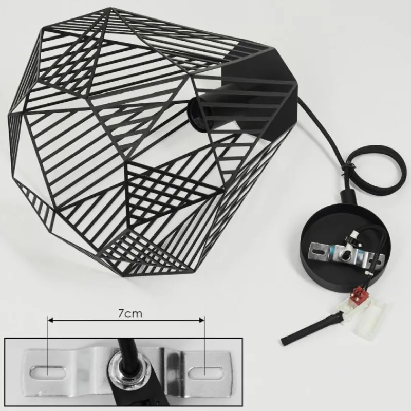 hofstein Suspension Cassils Noir, 1 lumière