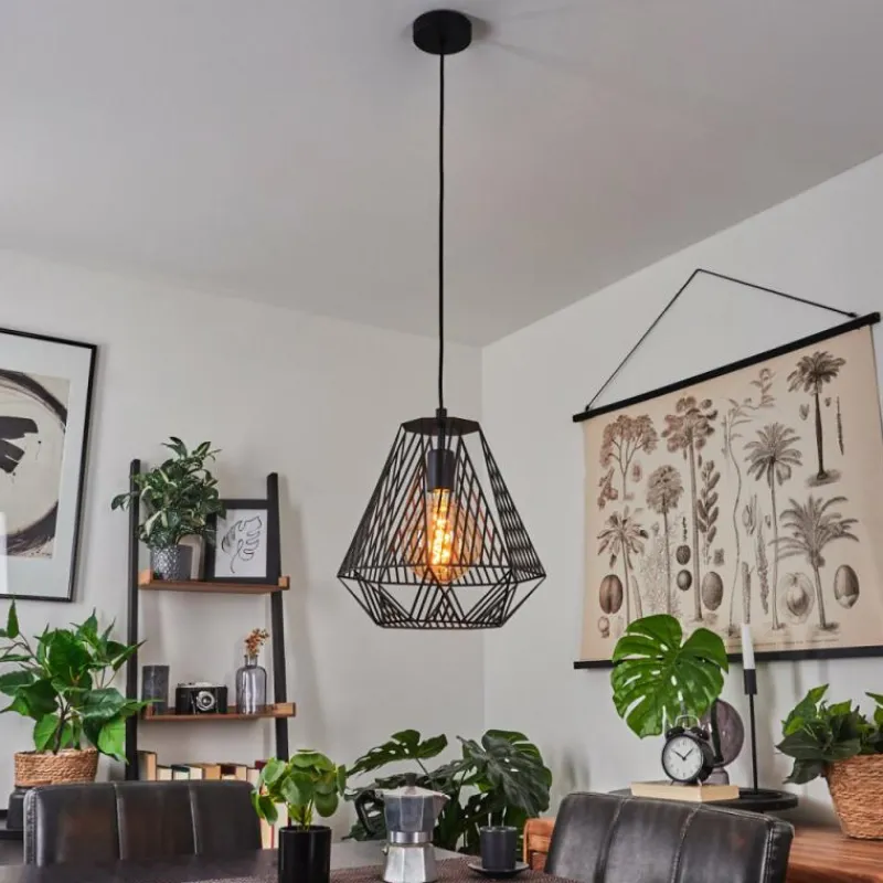 hofstein Suspension Cassils Noir, 1 lumière