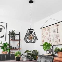 hofstein Suspension Cassils Noir, 1 lumière