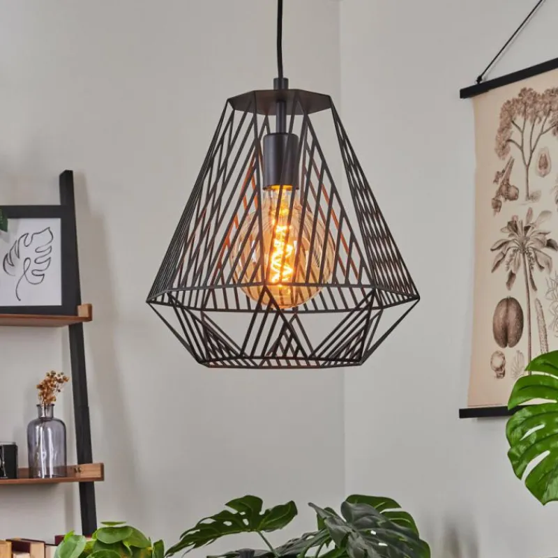 hofstein Suspension Cassils Noir, 1 lumière