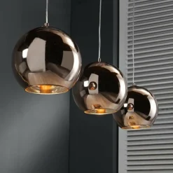 hofstein Suspension Cattenscop Cuivre, 3 lumières