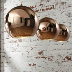 hofstein Suspension Cattenscop Cuivre, 3 lumières