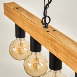 Lampes Vintages & Rétros-hofstein Suspension Cava Écru, Noir, 6 lumières