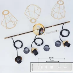 Lampes Vintages & Rétros-hofstein Suspension Cenova Laiton, 3 lumières