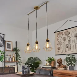 Lampes Vintages & Rétros-hofstein Suspension Cenova Laiton, 3 lumières