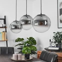 hofstein Suspension Cercado Noir, 3 lumières