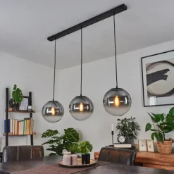 hofstein Suspension Cercado Noir, 3 lumières