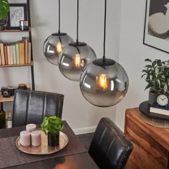 hofstein Suspension Cercado Noir, 3 lumières