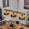 Lampes Dorées-hofstein Suspension Chabian Brun, Couleur bois, Noir, 3 lumières