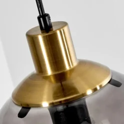 Suspension Verre Fumé-hofstein Suspension Charlet Noir, 3 lumières