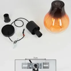 Suspension Verre Fumé-hofstein Suspension Chaumon Noir, 1 lumière