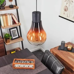 Suspension Verre Fumé-hofstein Suspension Chaumon Noir, 1 lumière