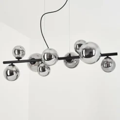 hofstein Suspension Chehalis LED Noir, 9 lumières