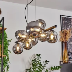 hofstein Suspension Chehalis LED Noir, 9 lumières