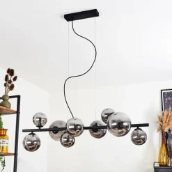 hofstein Suspension Chehalis LED Noir, 9 lumières