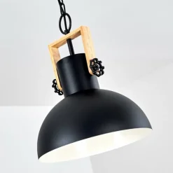 Lampes Vintages & Rétros-hofstein Suspension Chetco Bois clair, Noir, 1 lumière