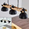 Lampes Industrielles-hofstein Suspension Chetco Bois clair, Noir, 3 lumières