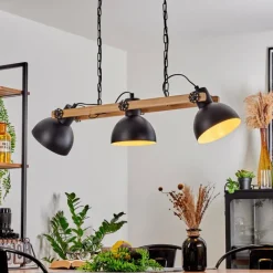 Lampes Industrielles-hofstein Suspension Chetco Brun, Noir, 3 lumières