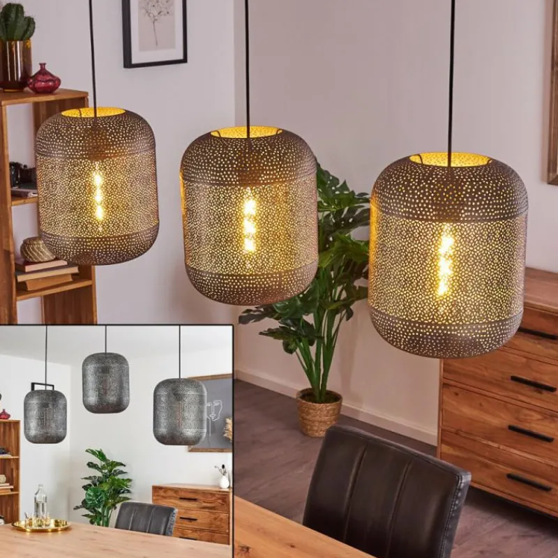 hofstein Suspension Chidu Gris, 3 lumières