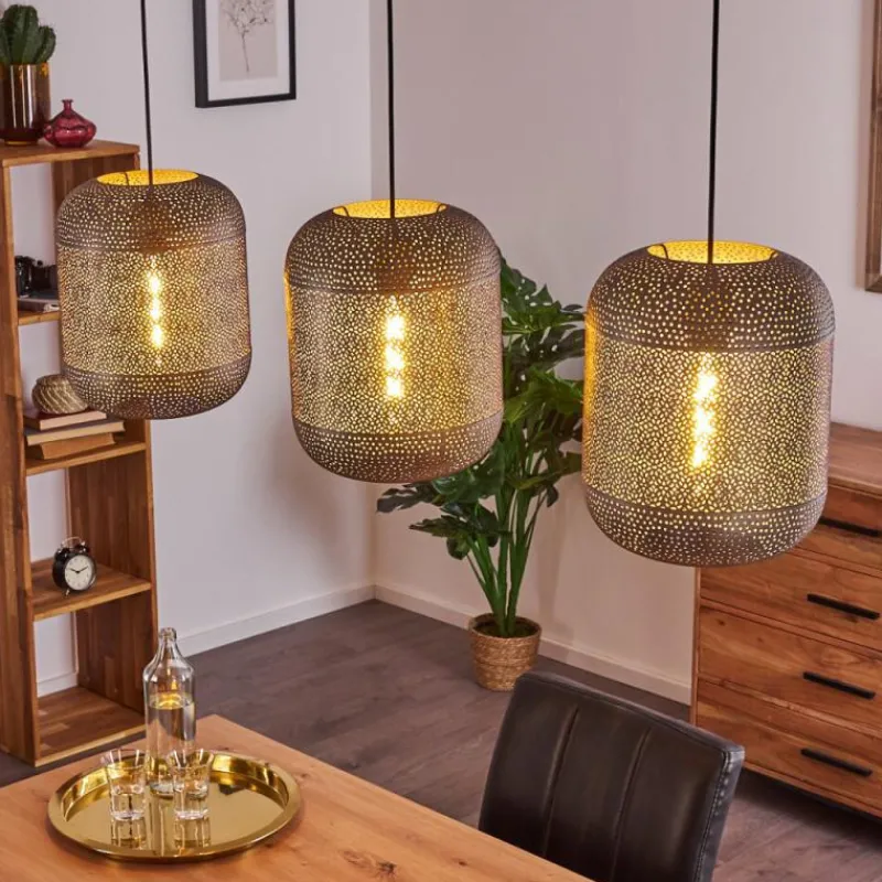 hofstein Suspension Chidu Gris, 3 lumières