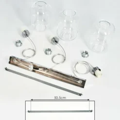 hofstein Suspension Chiedent Chrome, 3 lumières