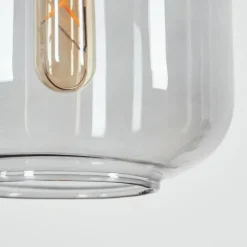 Suspension Verre Fumé-hofstein Suspension Chiedent Noir, 3 lumières