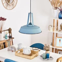 Luminaires Scandinaves-hofstein Suspension Chimay Bleu, 1 lumière