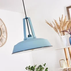Luminaires Scandinaves-hofstein Suspension Chimay Bleu, 1 lumière
