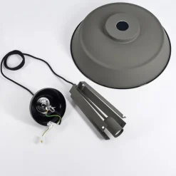 Luminaires Scandinaves-hofstein Suspension Chimay Gris, 1 lumière