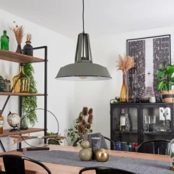 Luminaires Scandinaves-hofstein Suspension Chimay Gris, 1 lumière