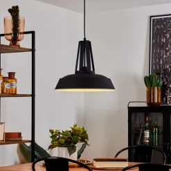 Lampes Industrielles-hofstein Suspension Chimay Noir, 1 lumière