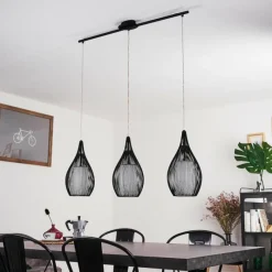 hofstein Suspension Chipoc Noir, 3 lumières