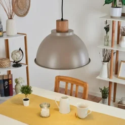 Luminaires Scandinaves-hofstein Suspension Chipou Gris, 1 lumière