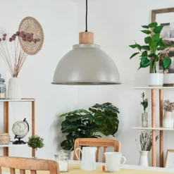 Luminaires Scandinaves-hofstein Suspension Chipou Gris, 1 lumière