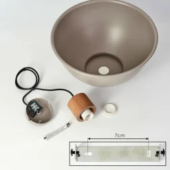 Luminaires Scandinaves-hofstein Suspension Chipou Gris, 1 lumière