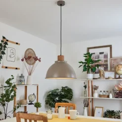 Luminaires Scandinaves-hofstein Suspension Chipou Gris, 1 lumière