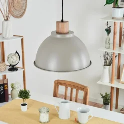 Luminaires Scandinaves-hofstein Suspension Chipou Gris, 1 lumière