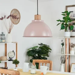 Luminaires Scandinaves-hofstein Suspension Chipou Rose, 1 lumière