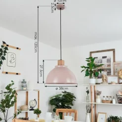 Luminaires Scandinaves-hofstein Suspension Chipou Rose, 1 lumière