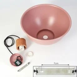 Luminaires Scandinaves-hofstein Suspension Chipou Rose, 1 lumière